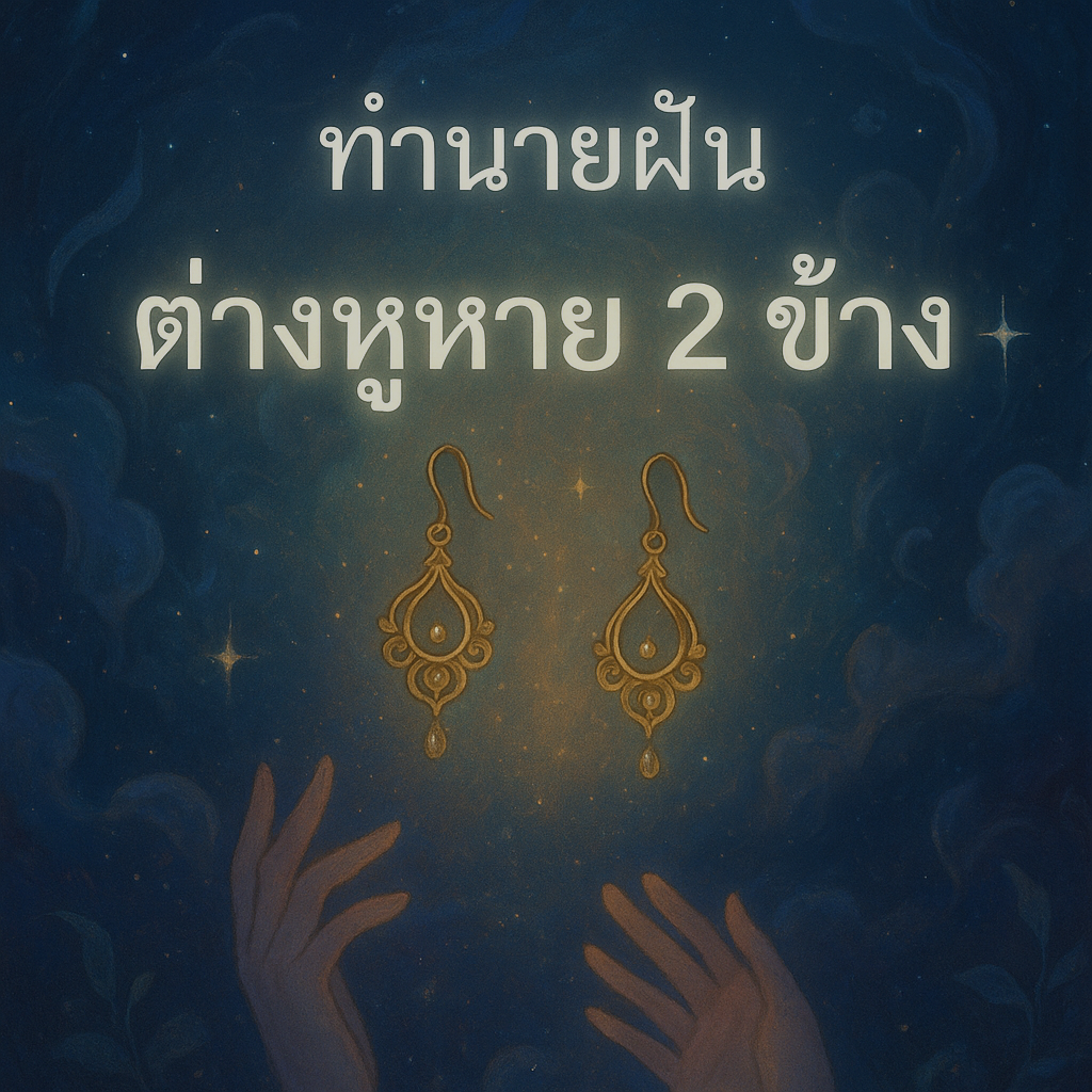 ทำนายฝัน ต่างหูหาย2ข้าง